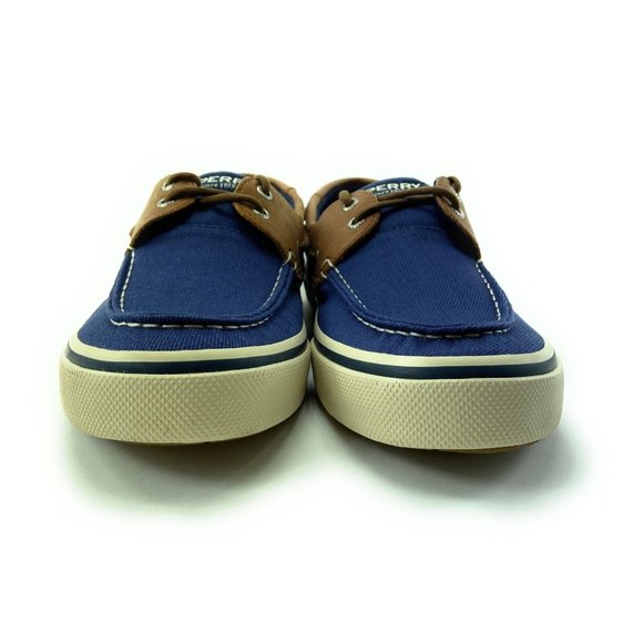 Sperry Men's Halyard 2-Eye Leather Navy Slip On Boat Shoes STS22766 Size 8 Wide - Picture 6 of 9